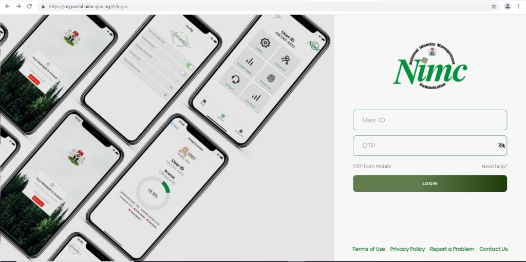 NIMC Portal - The-myportal.nimc.gov.ng-online-portal