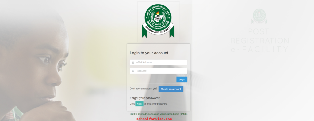 JAMB E-facility Portal