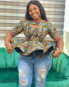 Simple Ankara Peplum Tops