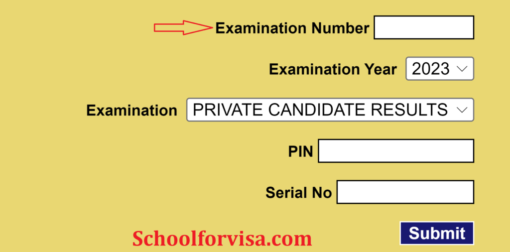 WAEC Result Exam Number