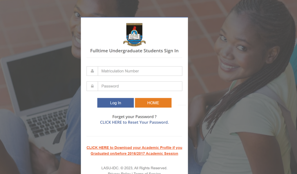 LASU Result Checker Portal Login