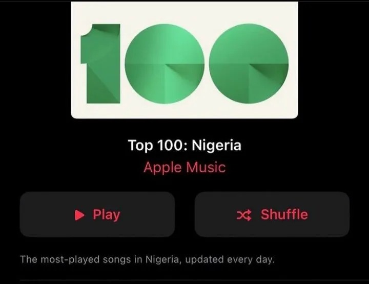 Top 100 Apple Music Nigeria